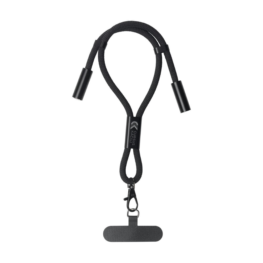 Wrist Lanyard 2-in-1 GRS RPET Load & Sync USB Cable