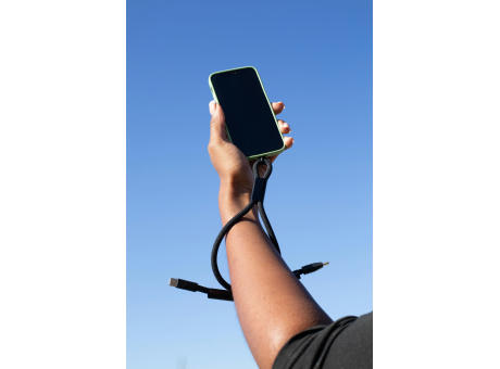 Wrist Lanyard 2-in-1 GRS RPET Load & Sync USB Cable