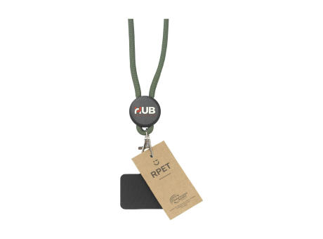 Lace Lanyard GRS RPET 0,5 cm Handy-Schlüsselband