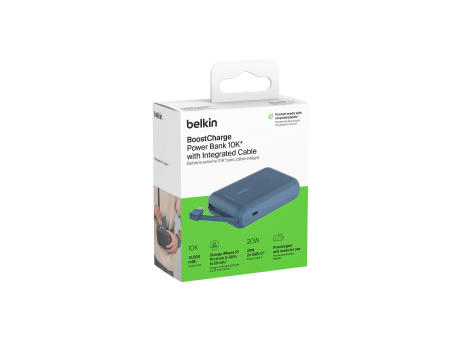 Belkin BoostCharge PowerBank 10K Integriertes Kabel