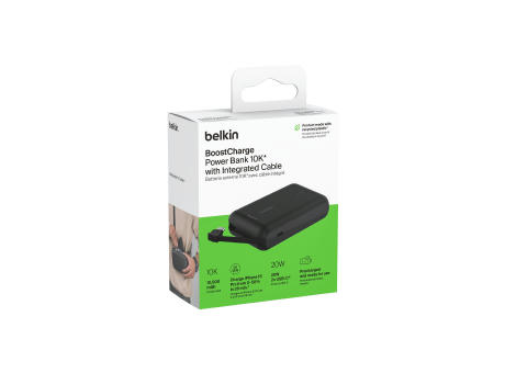 Belkin BoostCharge PowerBank 10K Integriertes Kabel