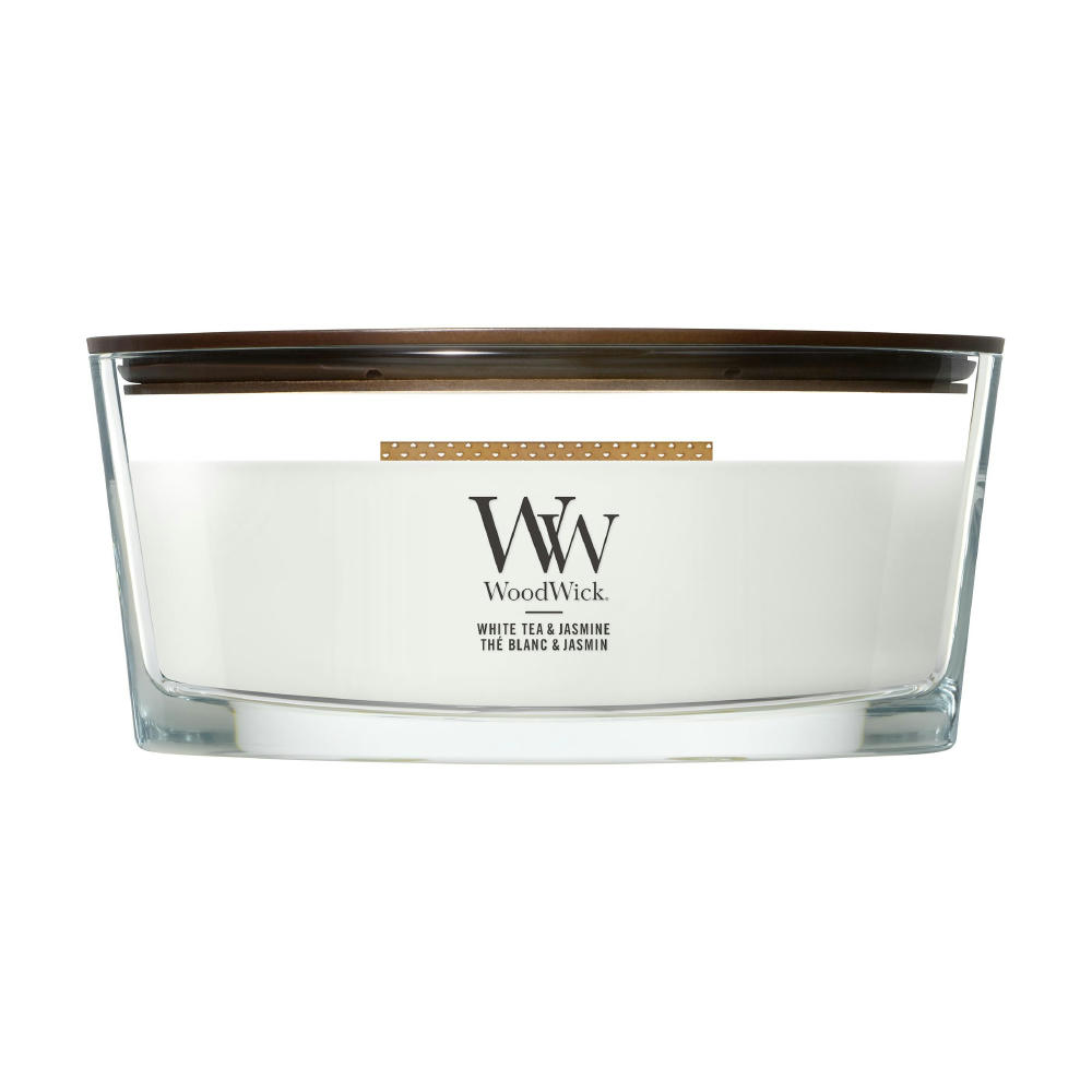 WoodWick White Tea & Jasmine Ellipse Candle Duftkerze