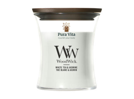 WoodWick White Tea & Jasmine Mini Candle Duftkerze