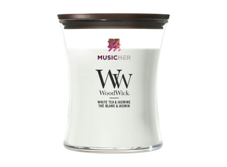WoodWick White Tea & Jasmine Medium Candle Duftkerze