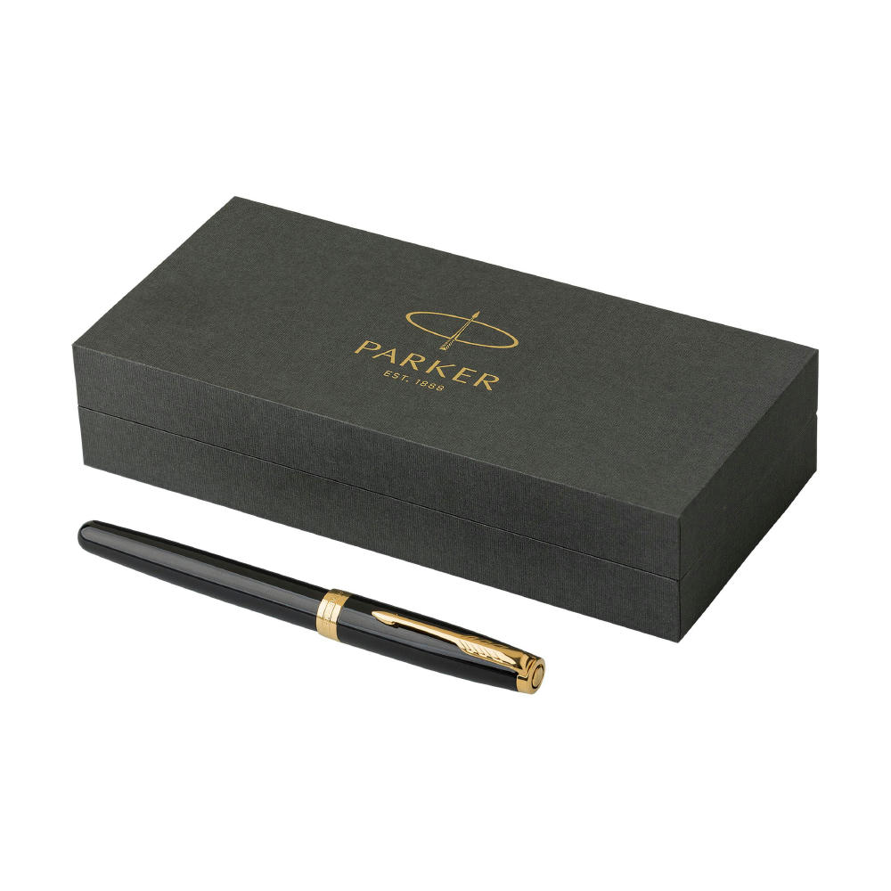 Parker Sonnet Tintenroller | Goldfarbene Zierelemente