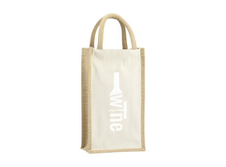 Jute Canvas Double Wine Bag Weintasche