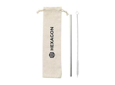 Reusable 1 piece ECO Straw Set Strohalme aus Edelstahl