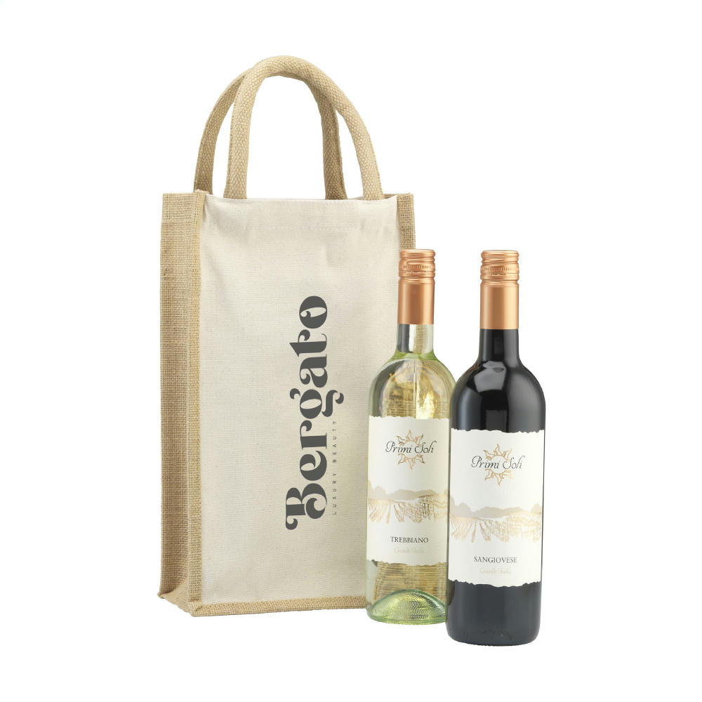 Jute Canvas Double Wine Bag Weintasche