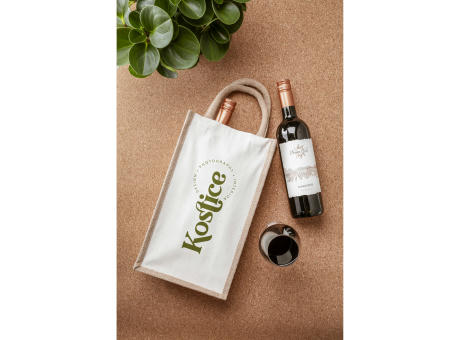 Jute Canvas Double Wine Bag Weintasche