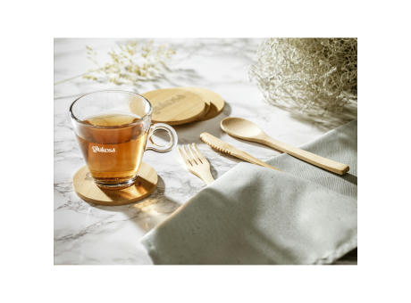 Bamboo Coaster Set Untersetzern