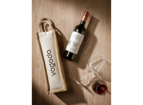 Jute Canvas Wine Bag Weintasche