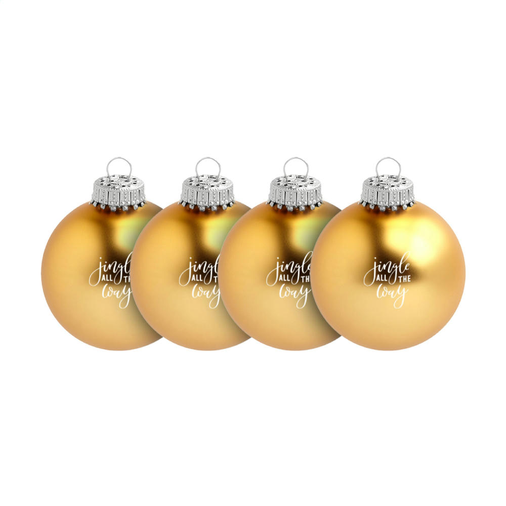 Weihnachtskugel Ø 6 cm - 4er Set - Made in Europe