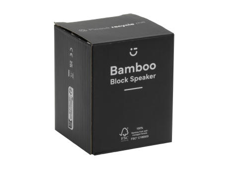 Bamboo Block Speaker mit kabellosem Ladegerät