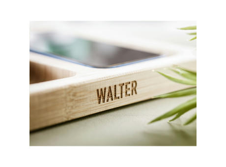 Walter Bamboo Single Dock 15W Organizer und Ladegerät