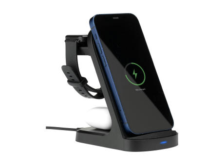 Triple-Up RCS Recycled ABS Wireless Charger Stand