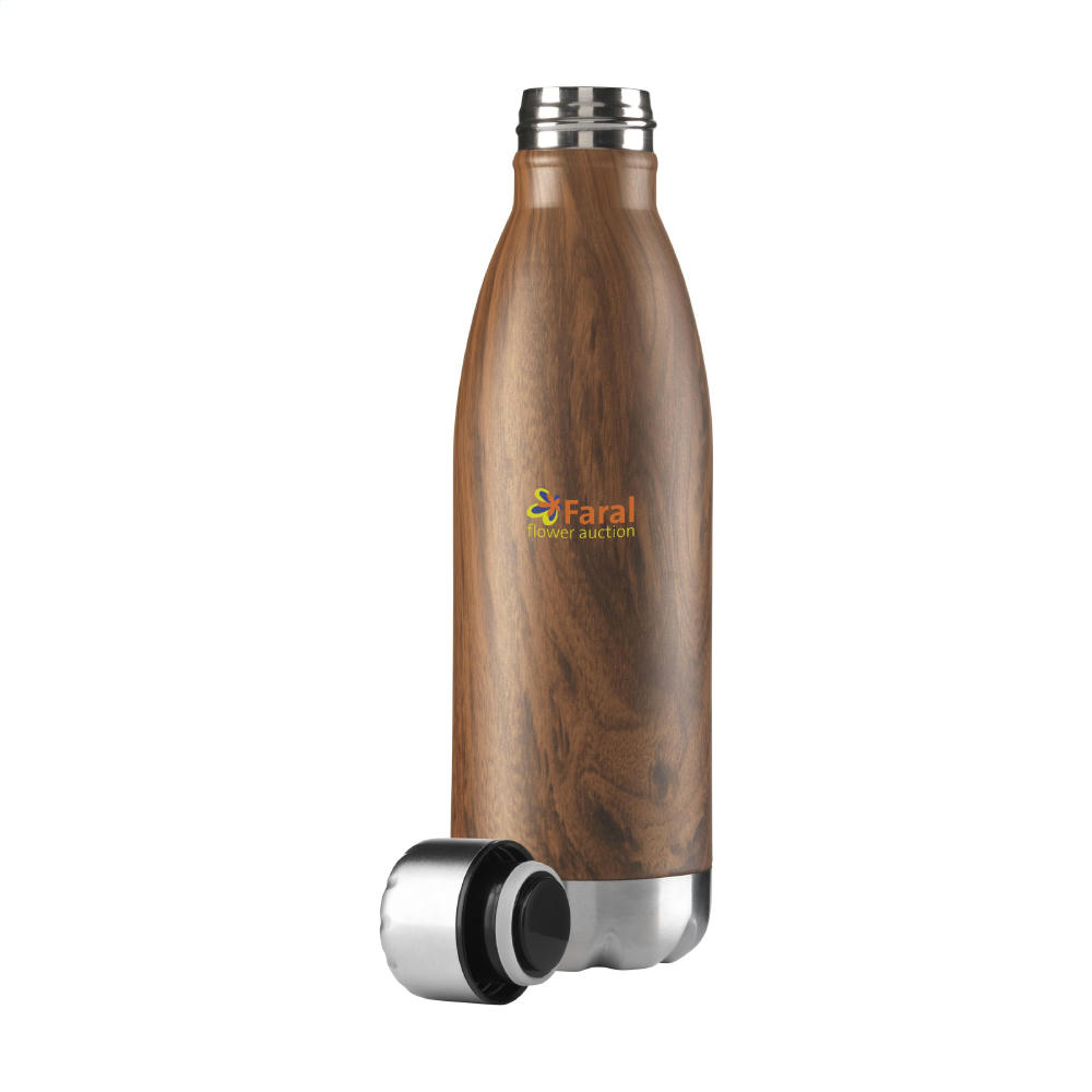 Topflask Wood 500 ml Trinkflasche