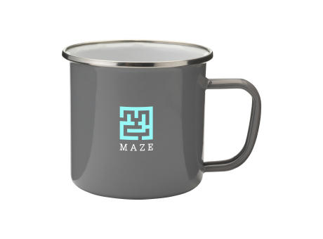 Retro Silver Emaille Mug 350 ml Tasse