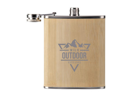 Hipflask Bamboo 200 ml Flachmann