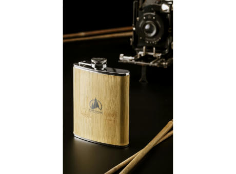 Hipflask Bamboo 200 ml Flachmann