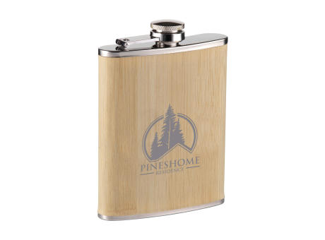 Hipflask Bamboo 200 ml Flachmann