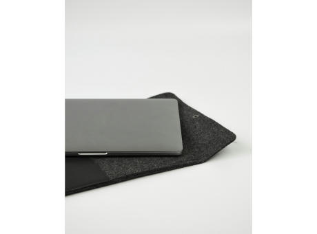 Recycled Felt & Apple Leather Laptop Sleeve 14"