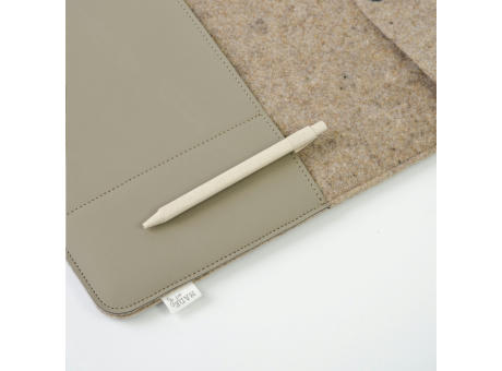 Recycled Felt & Apple Leather Laptop Sleeve 14"