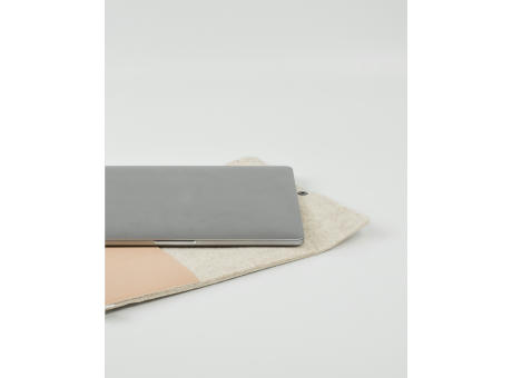 Recycled Felt & Apple Leather Laptop Sleeve 14"