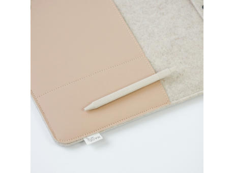 Recycled Felt & Apple Leather Laptop Sleeve 14"