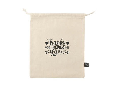 Gift Pouch Naturel GRS Recycled Cotton (150 g/m²) M