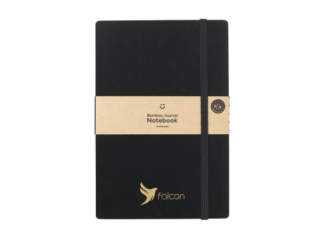 Bamboo Journal Naked Spine Notebook Black A5