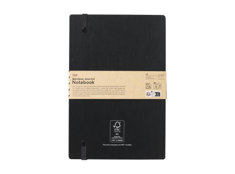 Bamboo Journal Naked Spine Notebook Black A5