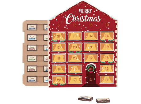 Täfelchen Adventskalender Haus ECO, verschiedene Füllvarianten