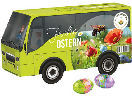 Bus Präsent, Ostern, verschiedene Füllvarianten