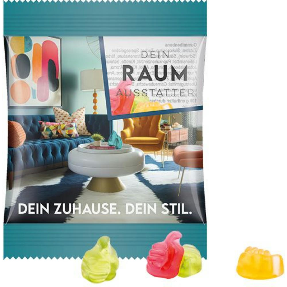 Minitüte 10g, Fruchtgummi Standardformen