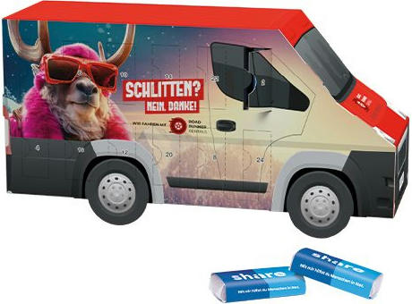 Adventskalender Transporter, verschiedene Füllvarianten