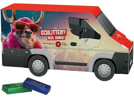 Adventskalender Transporter, verschiedene Füllvarianten