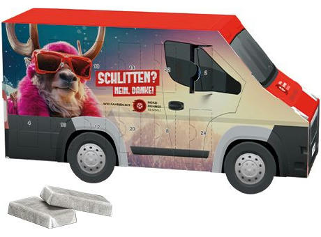 Adventskalender Transporter, verschiedene Füllvarianten