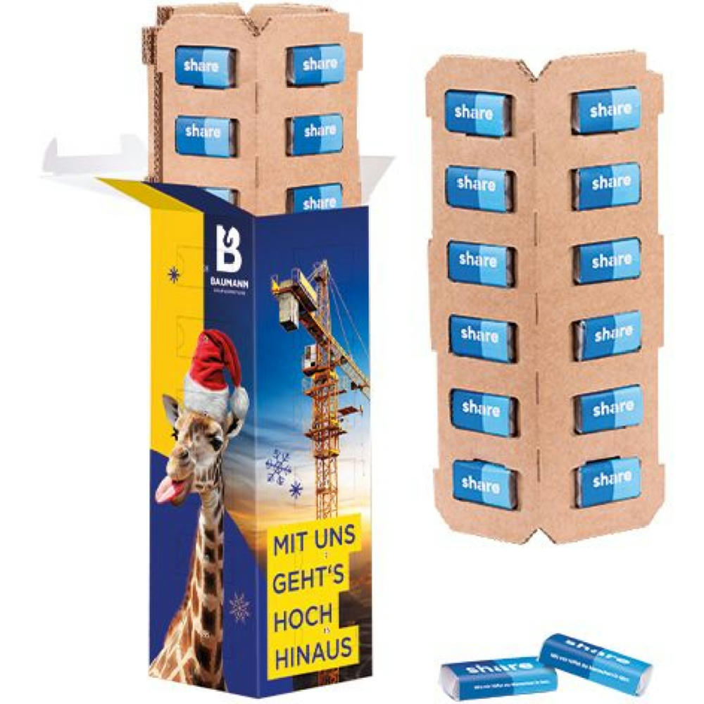 Adventskalender Eco High Tower, verschiedene Füllvarianten