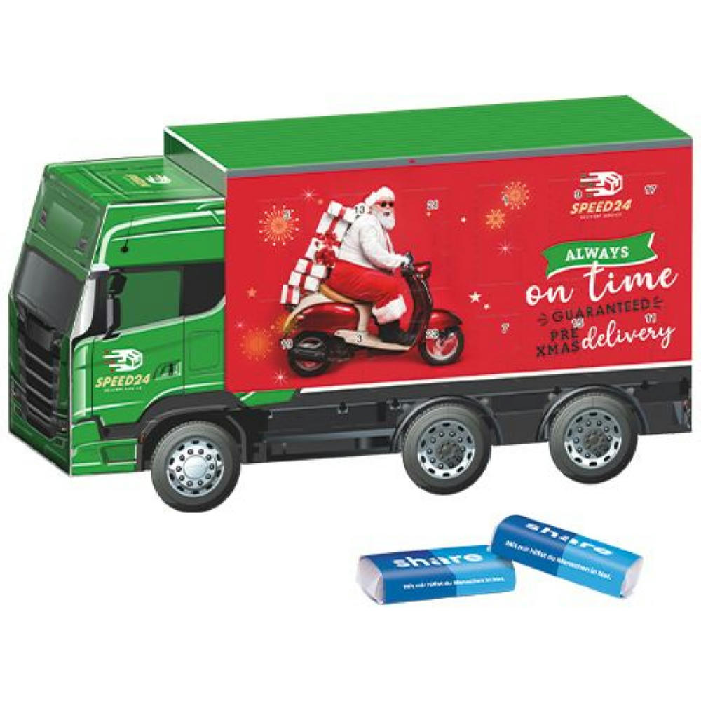 Adventskalender LKW, verschiedene Füllvarianten