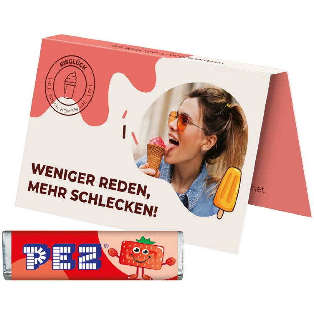 Werbekarte Visitenkartenformat PEZ