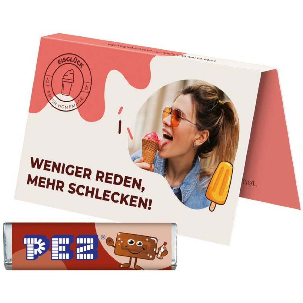Werbekarte Visitenkartenformat PEZ