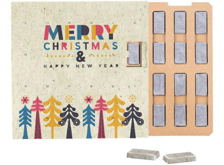 Täfelchen Adventskalender ECO Graspapier