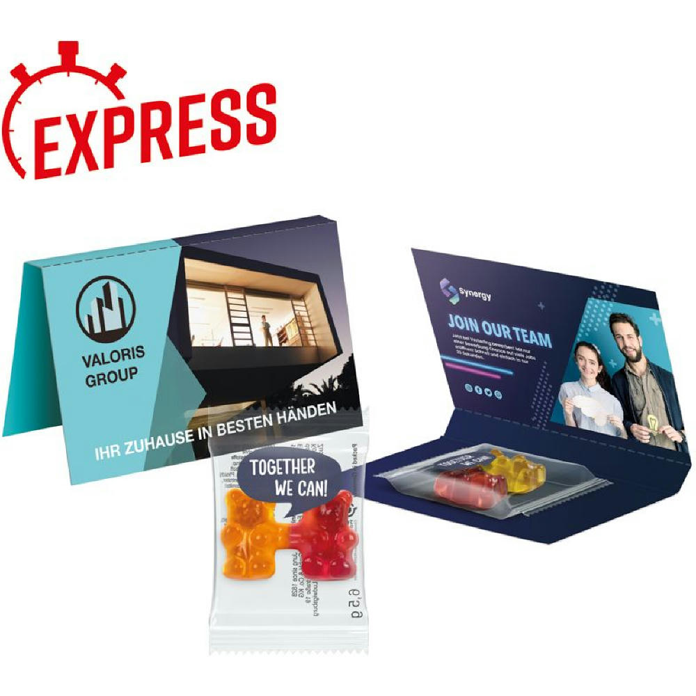 Express Werbekarte Trolli Team Bärchen
