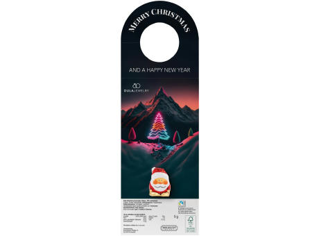 Werbeanhänger mit Mini Weihnachtsmann