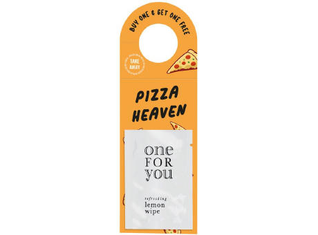 Werbeanhänger Erfrischungstuch