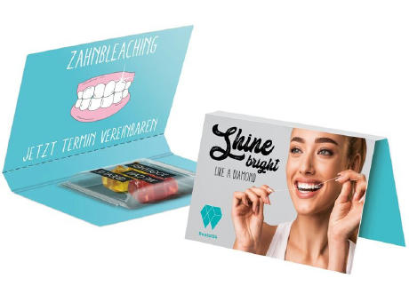 Werbekarte Visitenkartenformat Trolli Team Bärchen