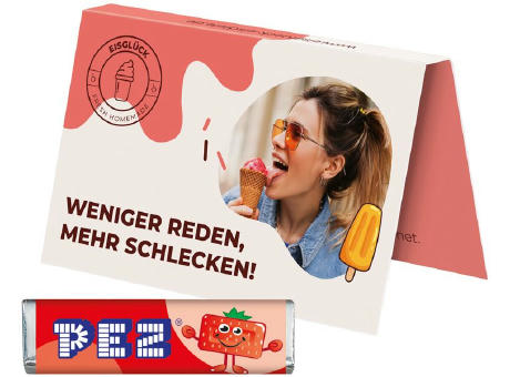 Werbekarte Visitenkartenformat PEZ
