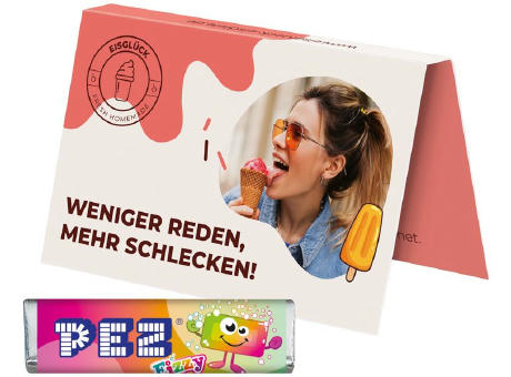 Werbekarte Visitenkartenformat PEZ