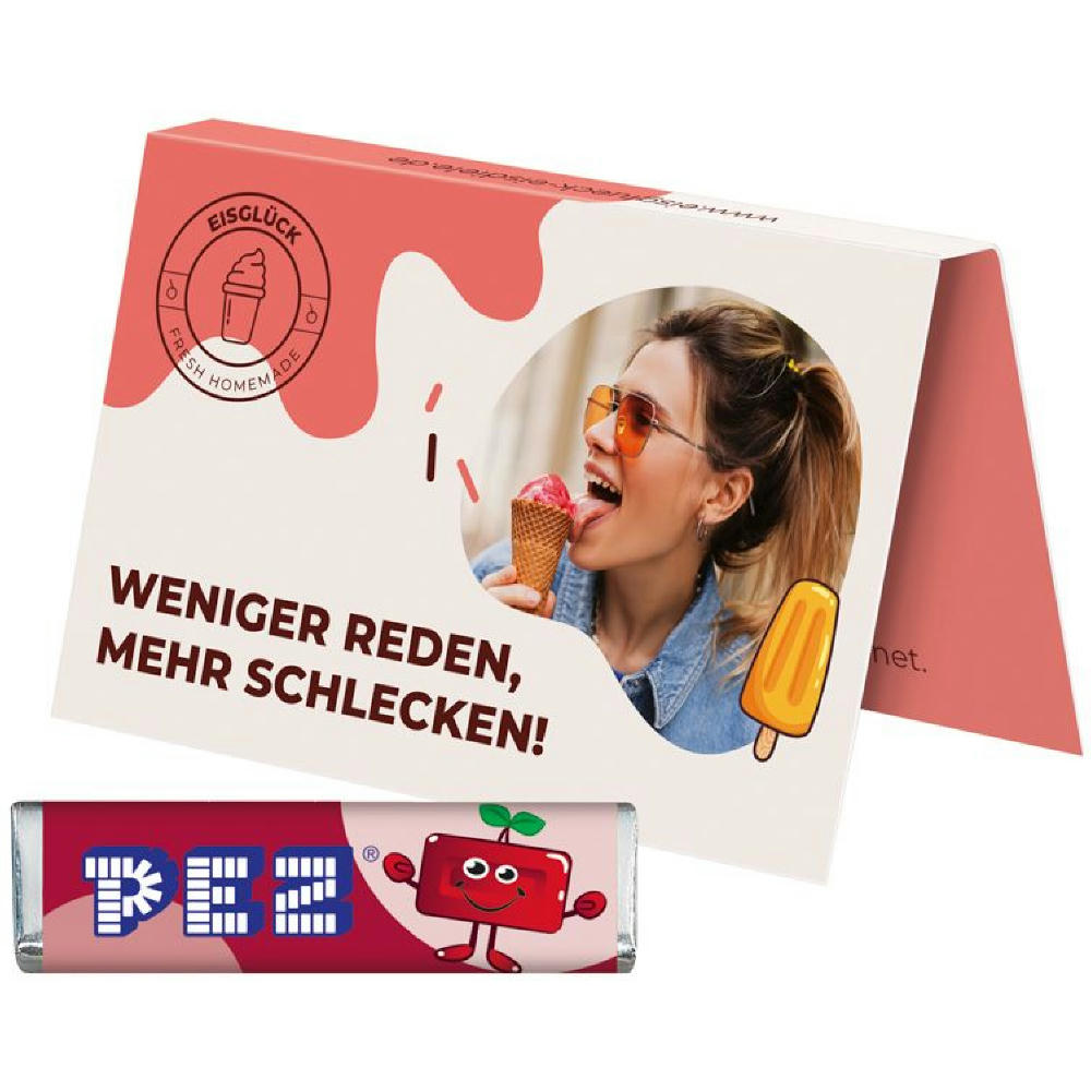 Werbekarte Visitenkartenformat PEZ