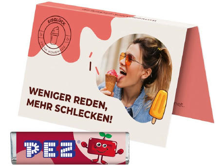 Werbekarte Visitenkartenformat PEZ